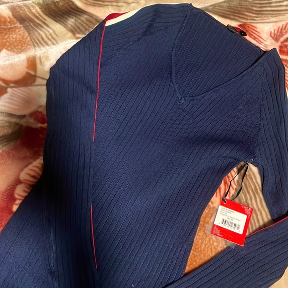 Yoki Dresses Selling A Cute Dark Blue Dress With Stripes On The